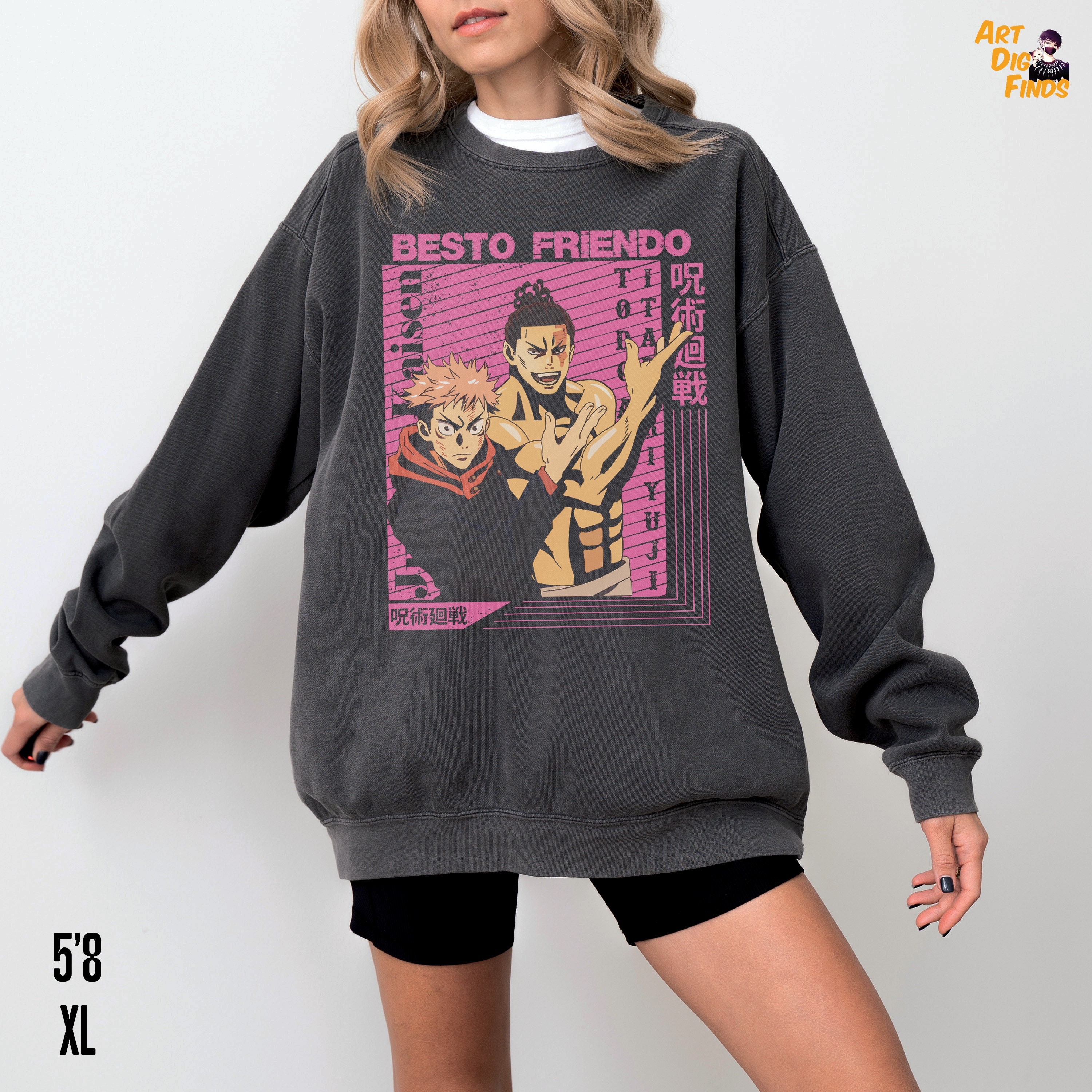 Anime friends sweatshirt sale