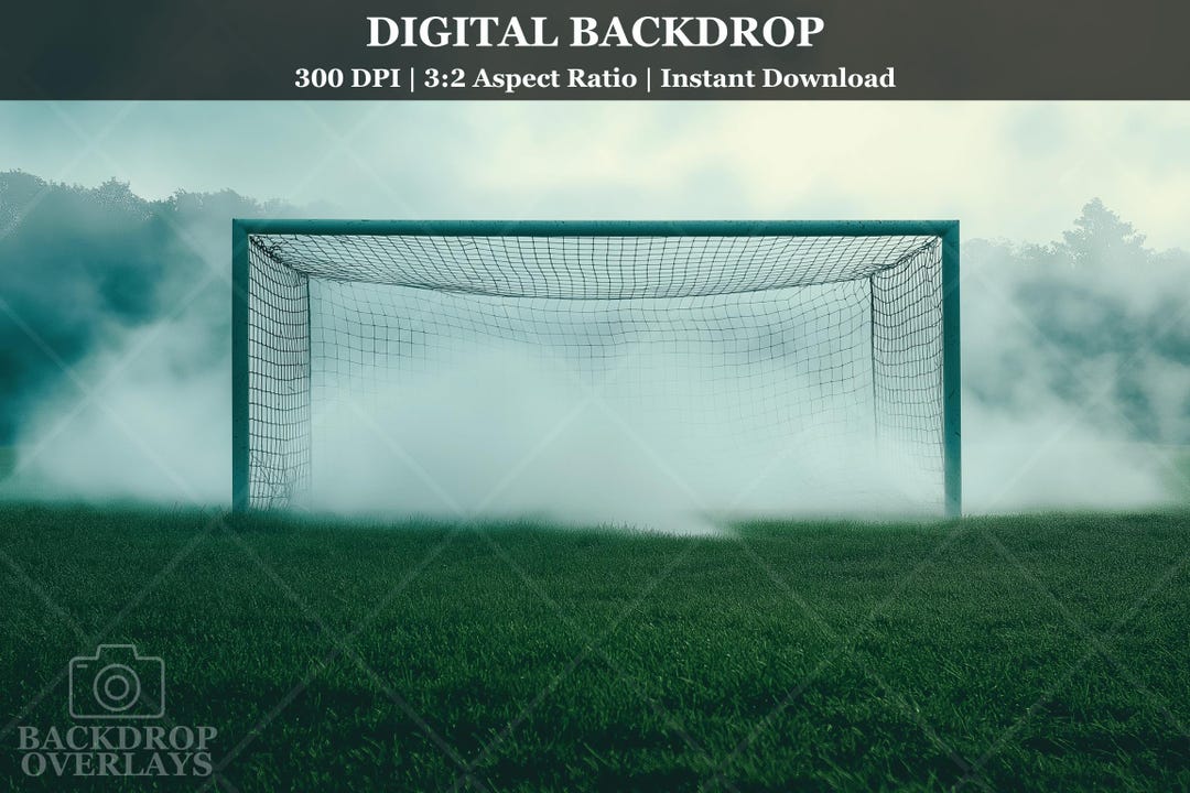Soccer Goal Digital Backdrop Team Sports Photography Background Studio ...