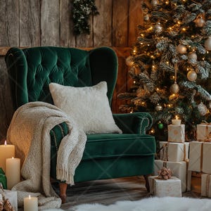 Christmas Digital Backdrop Holiday Portrait Studio Photography Background Composite Photo Prop