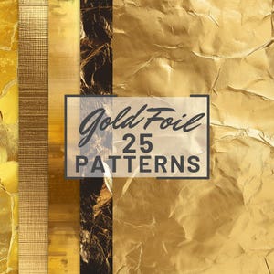 Gold Foil Textures Seamless Pattern Metallic Golden Tile Background Repeating Pattern Digital Paper