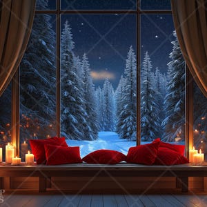 Christmas Digital Backdrop Holiday Photography Background Composite Photo Prop