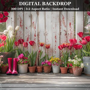 Easter Digital Backdrop Digital Background Spring Kids Portrait Studio Backdrop Overlays Composite Photography PNG