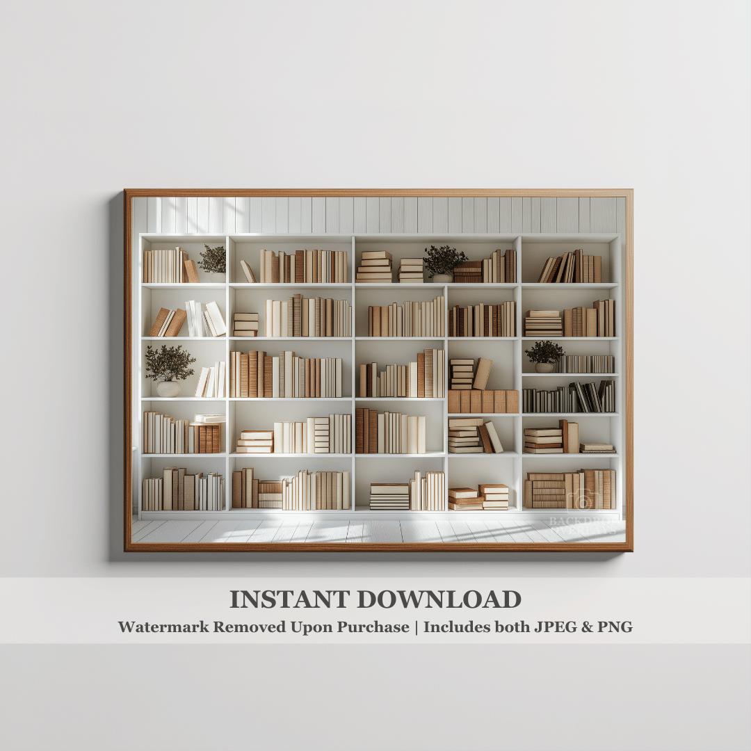 Bookcase Backdrop For Performance Home Office Bookcase Digital Backdrop Virtual Meeting Background ...