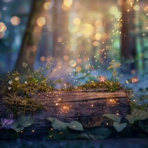 Enchanted Forest Digital Backdrop Magical Wildflower Digital Background Whimsical Childrens Backdrop Overlays Photography Composite