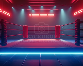 Boxing Ring Digital Backdrop Sports Poster Background Professional Event Promotion Photography
