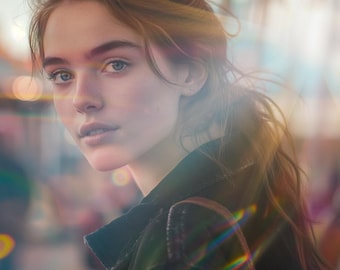 Realistic Sunlight Overlays, Natural Light Lens Flare Photo Effects, Sunburst & Golden Hour Overlays for Photoshop Canva, High-Res PNG