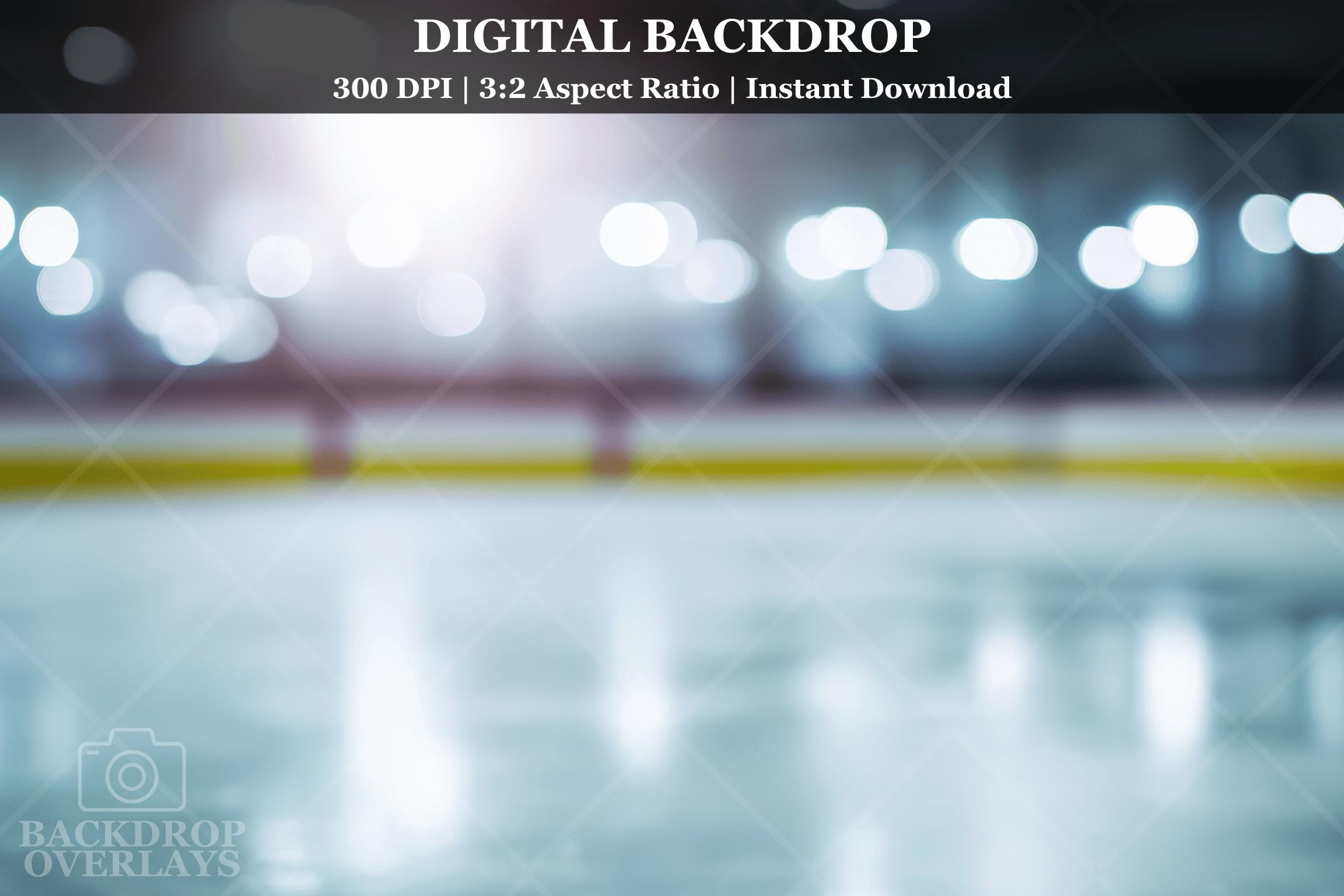 Ice Rink Digital Backdrop Soft Focus Blurred Background for Sports ...