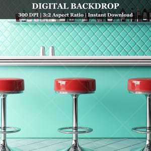 Retro Diner Digitalen Hintergrund Klassische Fotografie Hintergrund Digital Skurril Studio Foto Requisite