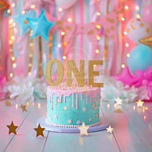 Cake Smash Digital Backdrop Girls First Birthday Background 1st Birthday CakeSmash Portrait Composite Photography