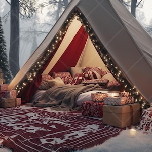 Christmas Digital Backdrop Holiday Portrait Photography Background Composite Photo Prop
