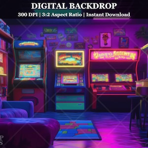 Cenário digital de videogame com foco suave, fundo fotográfico retrô para jogos, acessório digital caprichoso para estúdio fotográfico