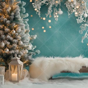 Christmas Digital Backdrop Holiday Portrait Photography Background Studio Photo Prop
