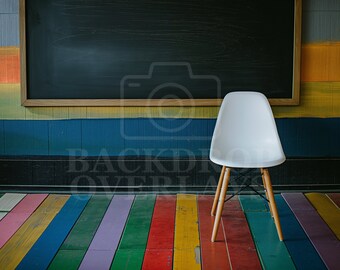 School portret schoolbord achtergrond afstuderen fotografie achtergrond klas foto prop digitale download