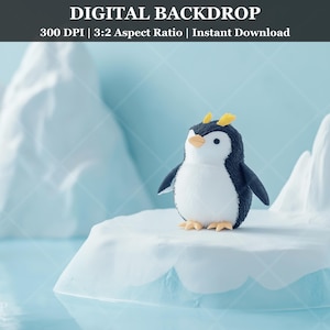 ペンギンのデジタル背景 子供の休日のポートレート写真の背景