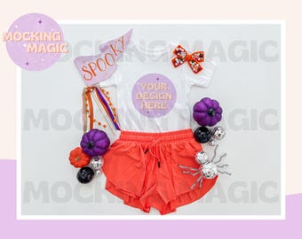 Maqueta de camiseta blanca de HALLLOWEEN - Maqueta de camiseta blanca - Maqueta Bella Canvas 3001 - Maqueta de camiseta en blanco - Maqueta de camiseta para bebés, niños, bebés, jóvenes y adultos