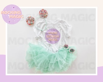 MAGICAL MOUSE EAR Mock - Maqueta de camiseta blanca - Maqueta Bella Canvas 3001 - Maqueta de camisa en blanco - Maqueta de camisa juvenil para niños pequeños - Orejas de ratón