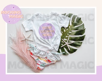 SUMMER BEACH SHIRT Mock - White T Shirt Mockup - Bella Canvas 3001 Mockup - Blank Shirt Mockup - Kids Toddler Youth Adult T Shirt Mockup