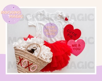 VALENTINE'S DAY MOCKUP - White T Shirt Mockup - Bella Canvas 3001 Mockup - Blank Shirt Mockup - Baby Kids Toddler Youth Adult T Shirt Mockup