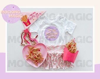 VALENTINE'S DAY MOCKUP - White T Shirt Mockup - Bella Canvas 3001 Mockup - Blank Shirt Mockup - Baby Kids Toddler Youth Adult T Shirt Mockup