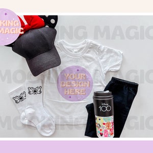 MAGICAL MOUSE EAR Mock - White T Shirt Mockup - Bella Canvas 3001 Mockup - Blank Shirt Mockup - Kids Toddler Youth Shirt Mockup - Mouse Ears