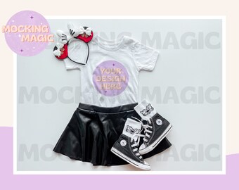 MAGICAL MOUSE EAR Mock - White T Shirt Mockup - Bella Canvas 3001 Mockup - Blank Shirt Mockup - Kids Toddler Youth Shirt Mockup - Mouse Ears