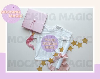 MOCK DE CAMISA ESCOLAR - Simulacro de graduación - Primer día de clases - Último día de clases -Blank White Bella Canvas 3001 Kid Teacher Youth Mock