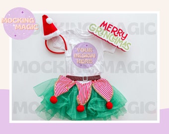 CHRISTMAS GRINCH MOCKUP - Maqueta de camiseta blanca - Maqueta Bella Canvas 3001 - Maqueta de camisa en blanco - Maqueta de camiseta juvenil para niños pequeños