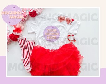 MAQUETA DEL DÍA DE SAN VALENTÍN - Maqueta de camiseta blanca - Maqueta Bella Canvas 3001 - Maqueta de camisa en blanco - Maqueta de camiseta para niños pequeños y adultos