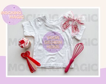 VALENTINE'S DAY MOCKUP - White T Shirt Mockup - Bella Canvas 3001 Mockup - Blank Shirt Mockup - Baby Kids Toddler Youth Adult T Shirt Mockup