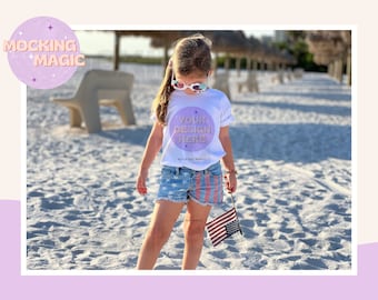 4TH of JULY Shirt MOCK - White T Shirt Mockup - Bella Canvas 3001 Mockup - Blank Shirt Mockup - Baby Kids Toddler Youth T Shirt Mockup - USA