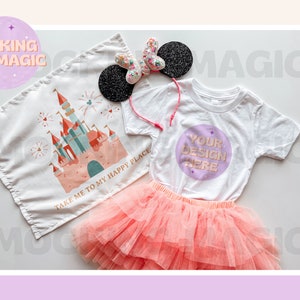 MAGICAL MOUSE EAR Mock - White T Shirt Mockup - Bella Canvas 3001 Mockup - Blank Shirt Mockup - Kids Toddler Youth Shirt Mockup - Mouse Ears