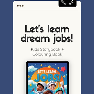 Let’s Learn Jobs! | Kids Storybook + Colouring Book | Fun Occupations for Preschool, Kindergarten | Digital Printable PDF