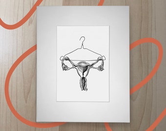 Mind Your Own Uterus  matted art print