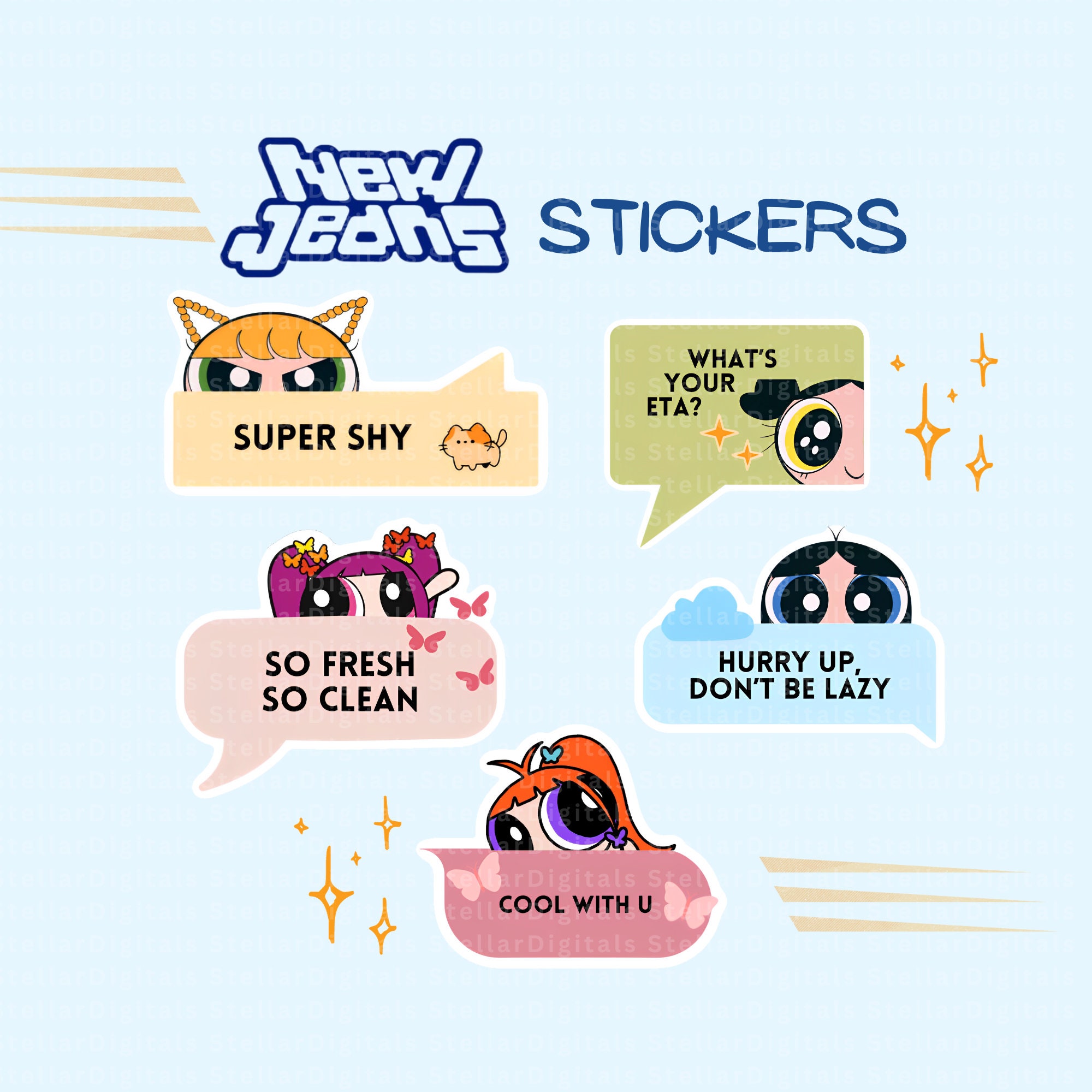 NEW JEANS NWJNS Bias Stickers O.M.G. Outfits 