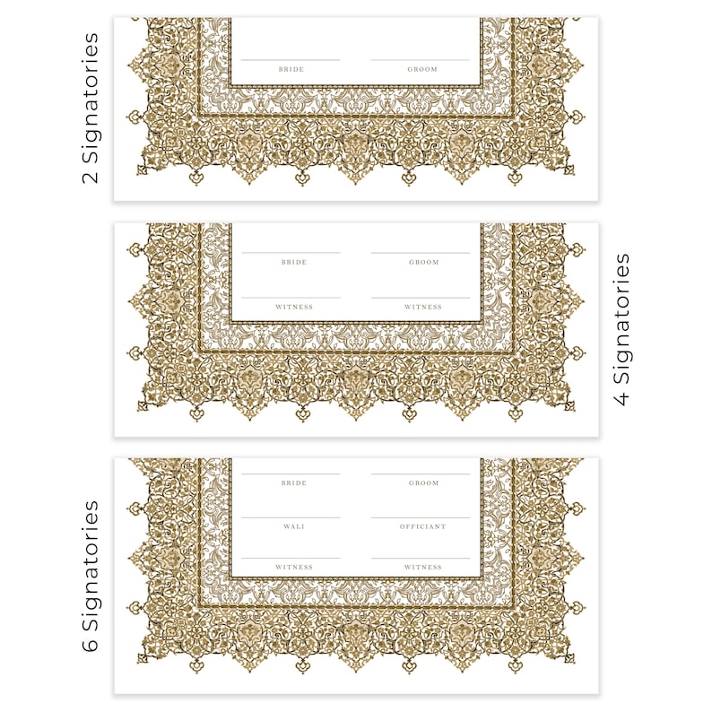 Luxury Nikkah Certificate, Nikah Contract Gold, Islamic Marriage Certificate, Feather Pen, Nikkah Nama, Wedding Certificate, Nikkah Print A4