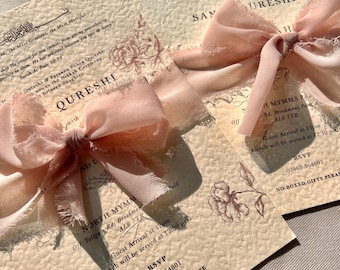 Gold Foil Nikkah Wedding Invitation: Arabic Muslim Invite