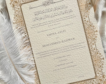 A4/A3 Luxury Nikkah Certificate (Sultan Gold), Islamic Wedding Contract, Nikkah Nama, Muslim Marriage Certificate, Personalised Names