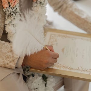 Certificado Nikkah floral de lujo A4/A3: Contrato de boda islámico personalizado, contrato islámico, Nikkah Nama, certificado de matrimonio musulmán imagen 8