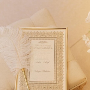 Luxus-Nikkah-Zertifikat: Personalisierter Islamischer Hochzeitsvertrag (A4/A3), Islamischer Vertrag, Nikkah Nama, Heiratsurkunde Bild 9