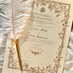 A4 nikkah certificate 11x17, modern nikkah designs, nikkah certificate with fingerprint, nikkah certificate thumbprint, custom nikah template, boxed nikkah, nikkah name in frame, nikkah name and frame, nikkah pen names, Islamic marriage contract