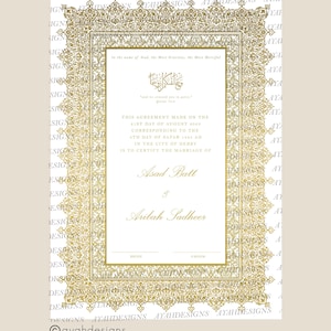 Luxury Nikkah Certificates Nikah Certificate Feather Pen Nikkah Nama Personalised Certificate A4 A3 template