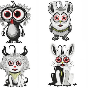Halloween Ghost Embroidery Designs – 4 Designs, 5 Sizes | digital download No. 1780