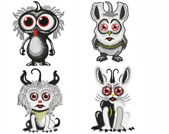 Halloween Ghost Embroidery Designs – 4 Designs, 5 Sizes | digital download No. 1780