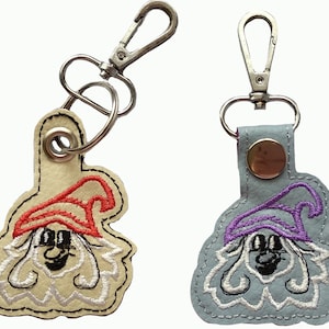 Witch, Key fob snap tab, machine embroidery designs, ITH project, video tutorial, Fits in a 4x4/5x7hoop,No.1251/INSTANTDOWNLOAD