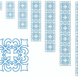 Border Quilting ith design, 7 sizes, Embroidery Designs. design, Machine embroidery file, No.16, INSTANT DOWNLOAD