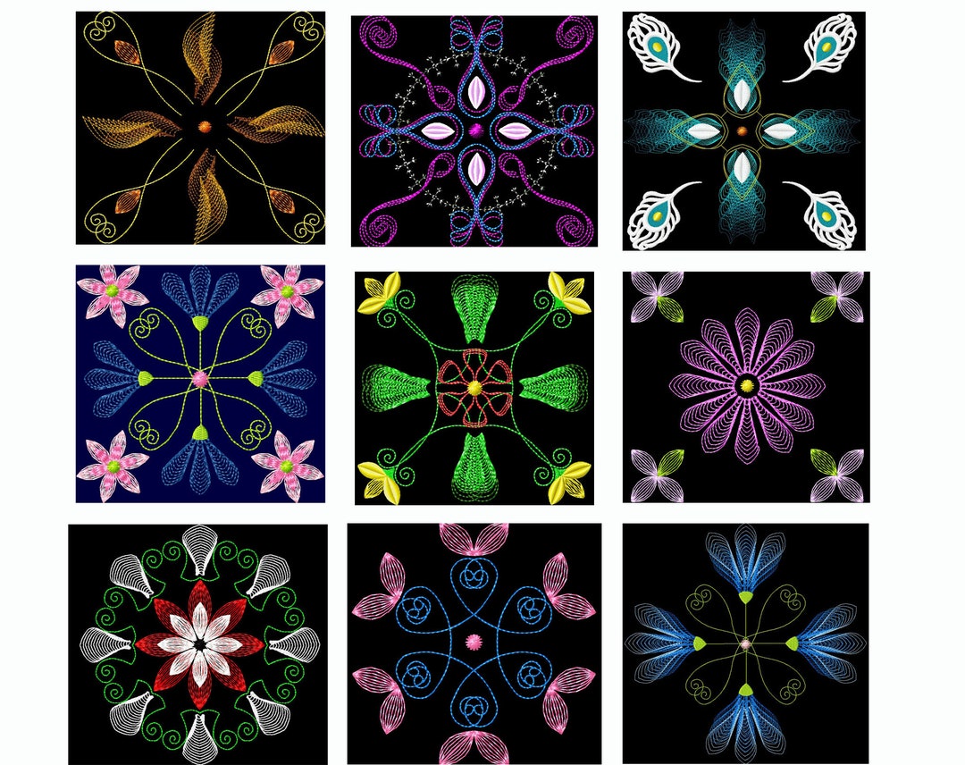 Embroderd Ripple Design Set Embroidery Design - Rippled, No.dr95a - in the Hoop - Machine ...