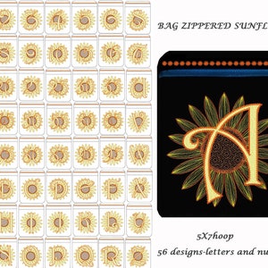 Set anniversary Letters and numbers zippered, 5x7 hoop, ITH, Machine embroidery digitization, Instant download No.25
