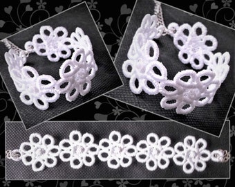 FSL Bracelet lace  - 5x7hoop - Machine embroidery digitization./INSTANT DOWNLOAD/No.558B