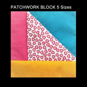 In-The-Hoop Patchwork Block, Machine Embroidery Design (Instant Download) No.6