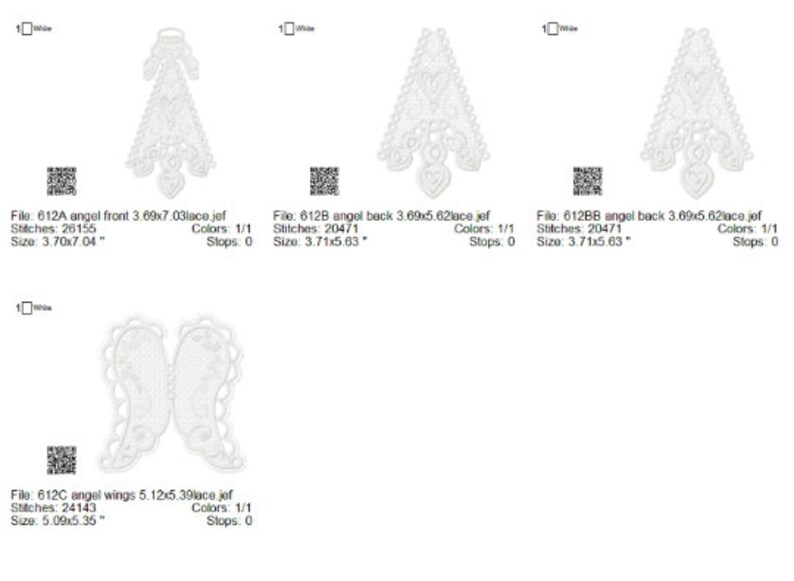 3D FSL Angel Embroidery Design – Free Standing Lace | ITH Machine ...